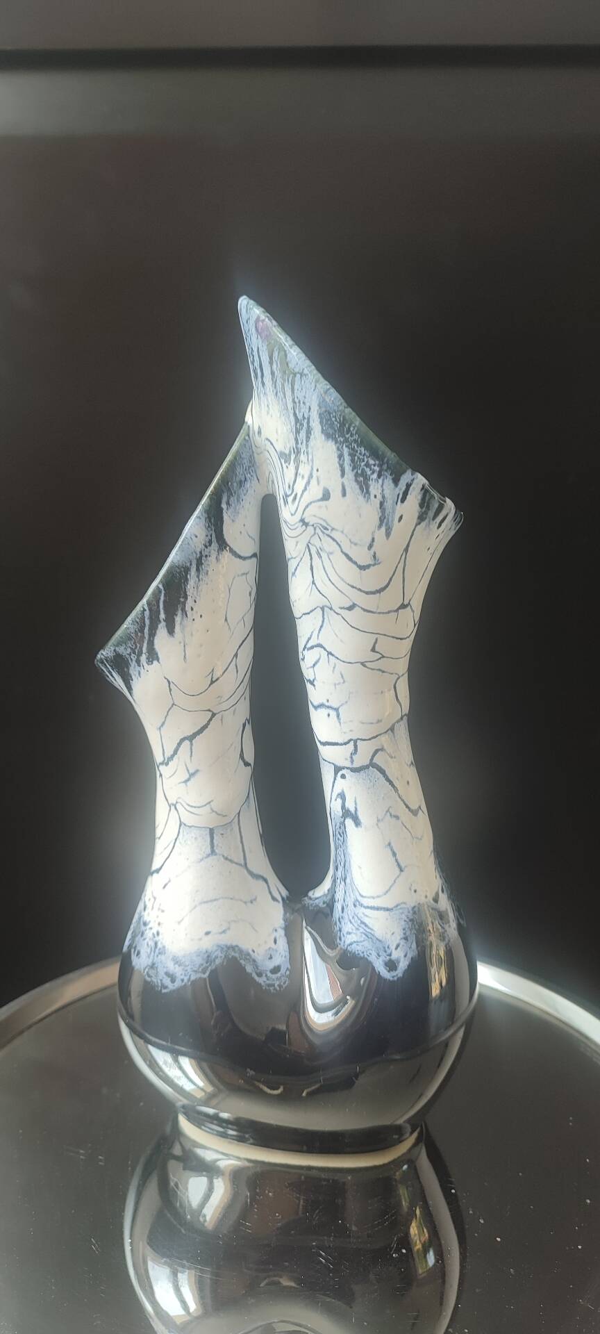 Sculptural ceramic vase Alpho (Alphonse Mouton) 24 cm