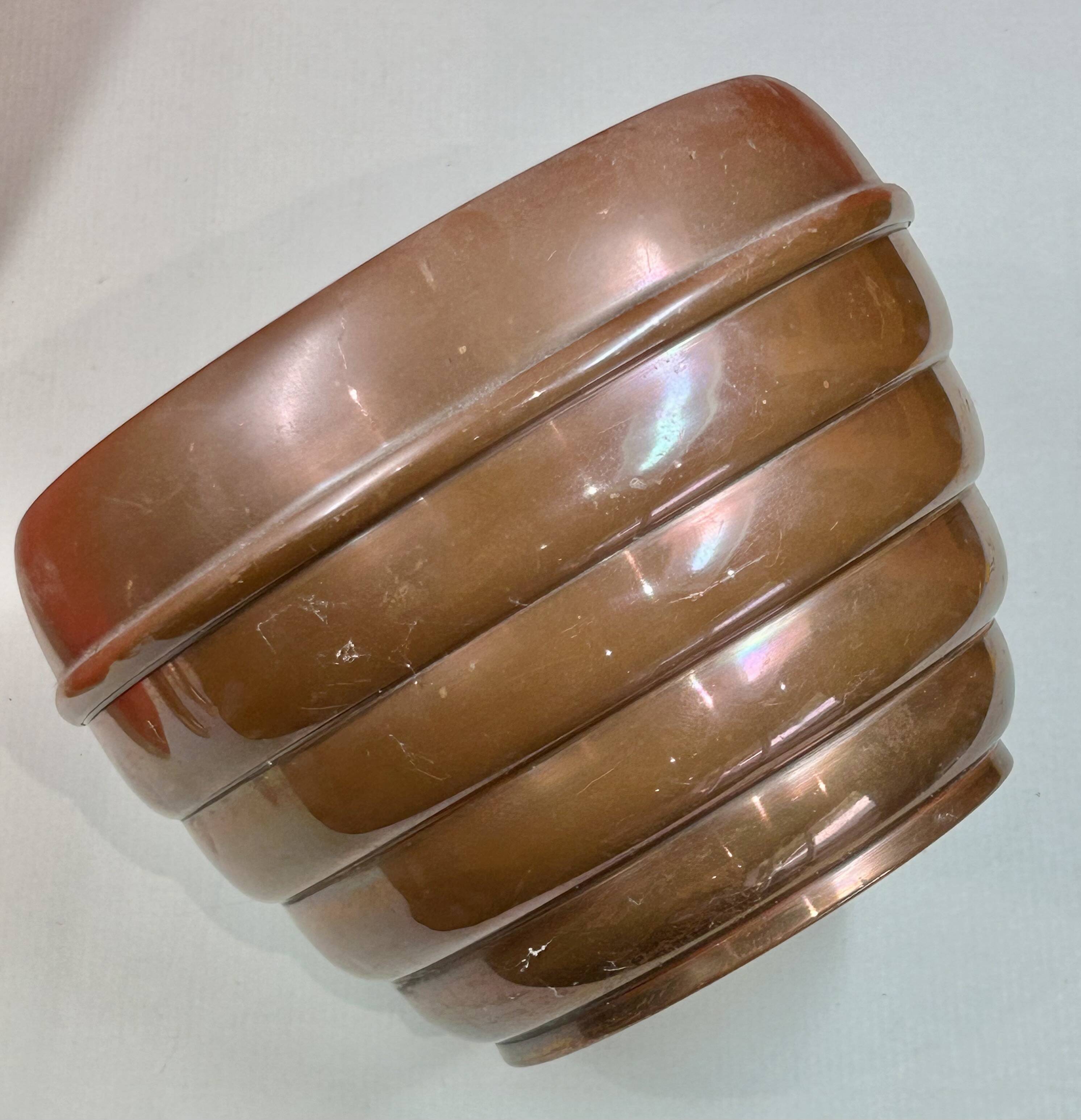 Dinanderie - Art Deco vase signed JC = J. Chesnais Villedieu circa 1930 copper