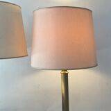 Pair of Empire style brass lamps