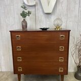 Chest of drawers with tapered legs