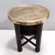 Secessionist Durmast Coffee Table with a Shelf and a Round Brass Top, Austr