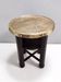 Secessionist Durmast Coffee Table with a Shelf and a Round Brass Top, Austr