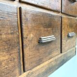 Meuble de métier ancien à 12 tiroirs, circa 1900