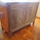 Old Louis XV low buffet in solid wood, cherry