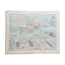 1907 - Carte de l’Empire français / Colonies françaises
