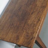 Antique Fruitwood & Oak Early 20th Century French Rustic Farmhouse Dining Table