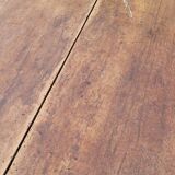 Oval Burgundy Farm Table in solid oak 19th