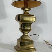 Lampe de table italienne en laiton massif des années 50