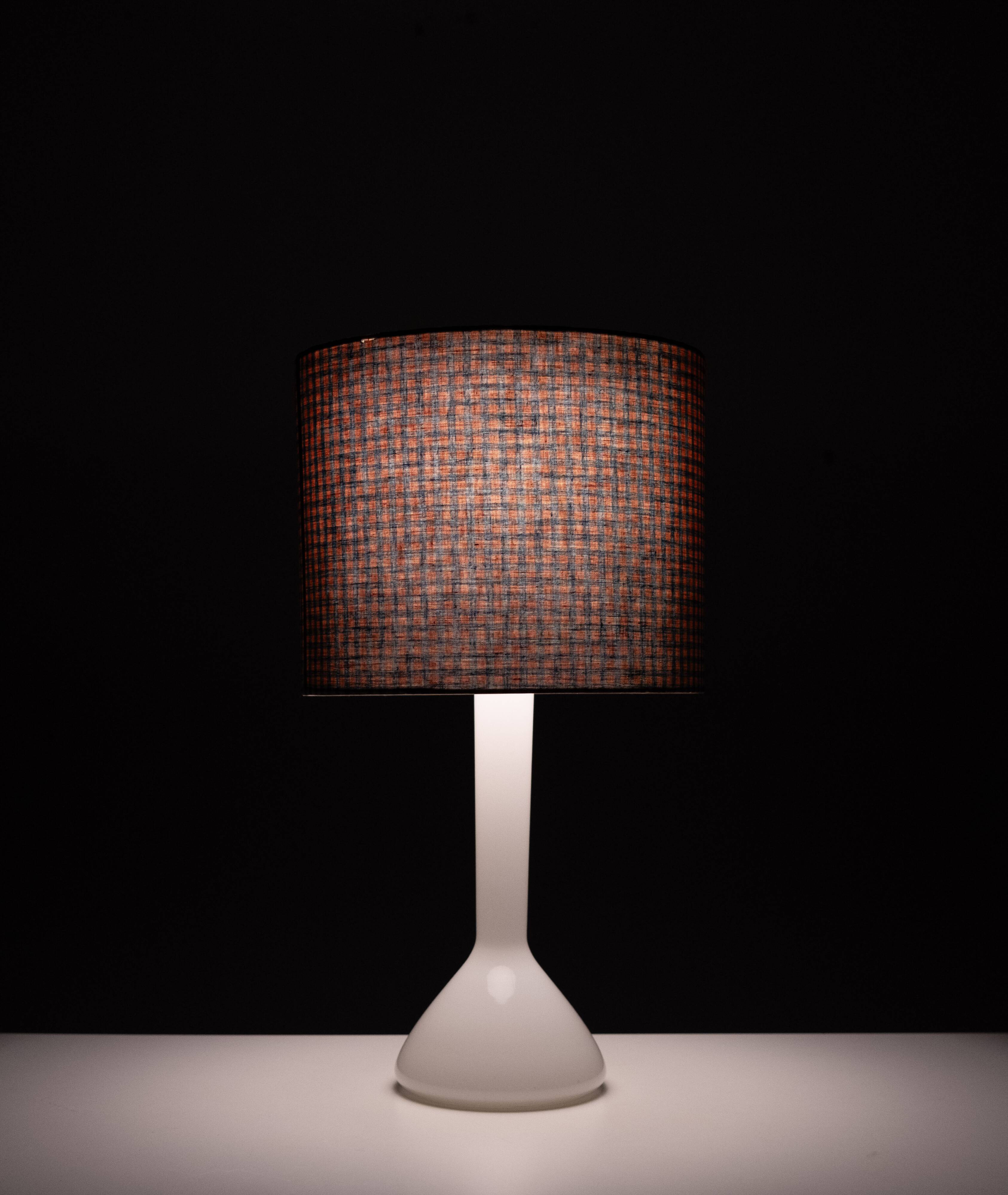 Kastrup Holmegaard Opaline Glass Table lamp Denmark 1960s