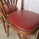 Vintage Bentwood Dining Chairs - Thonet Style - Red Faux Leather - Set of 4
