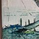 Marine, zampan boats at sunset, XX century