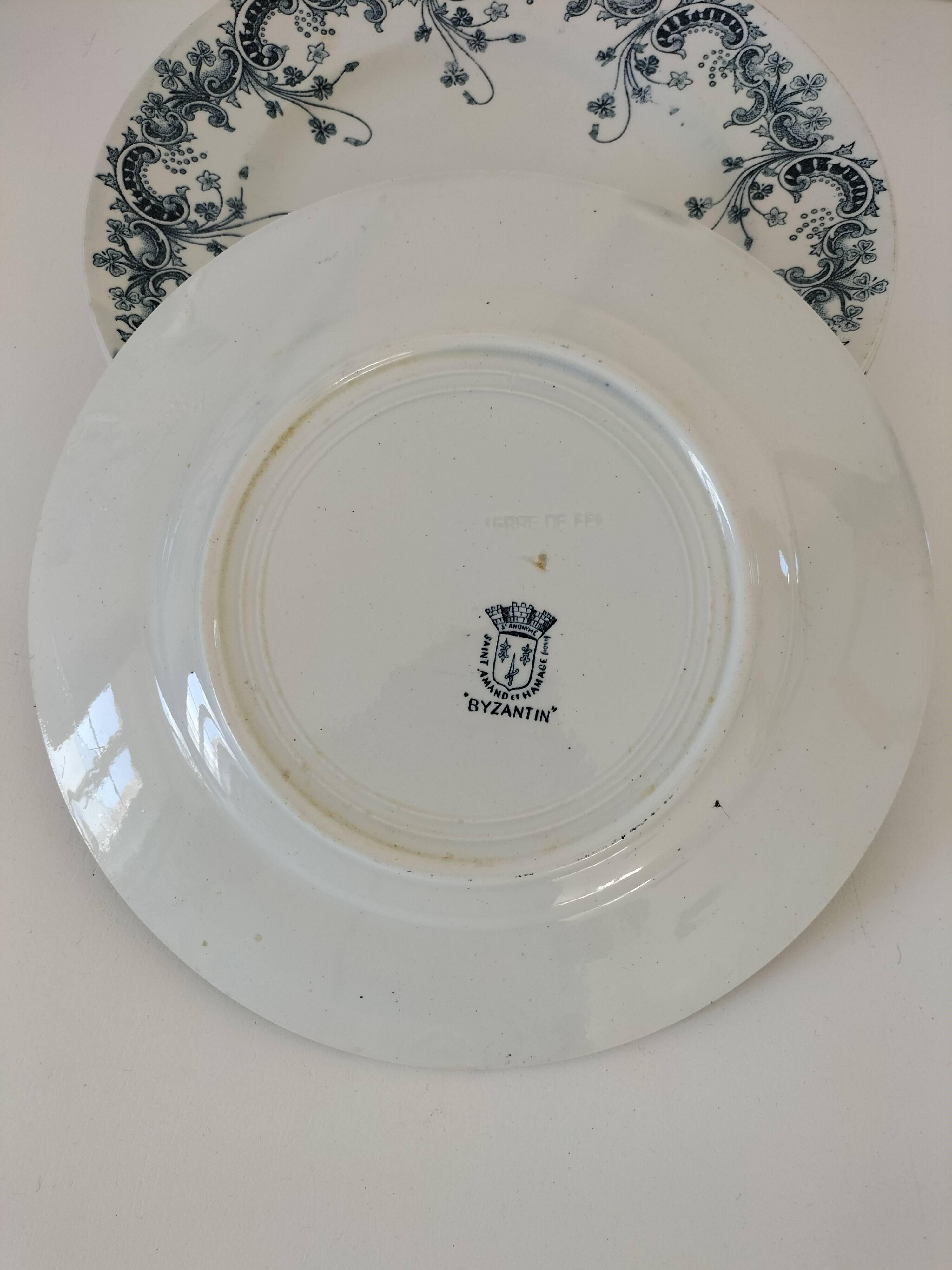 6 Saint-Amand Hamage ironstone plates – Byzantine decor