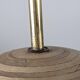 Pair of Large Table Lamps in Laminated Wood and Brass, 1960s