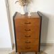 Commode chiffonnier vintage 1950/1960 5 tiroirs