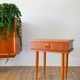 Table de chevet scandinave avec tiroir, en placage teck, 1960