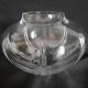 Cut crystal round vase in Art Deco style