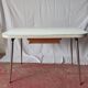 Kitchen table in formica white vintage 60s