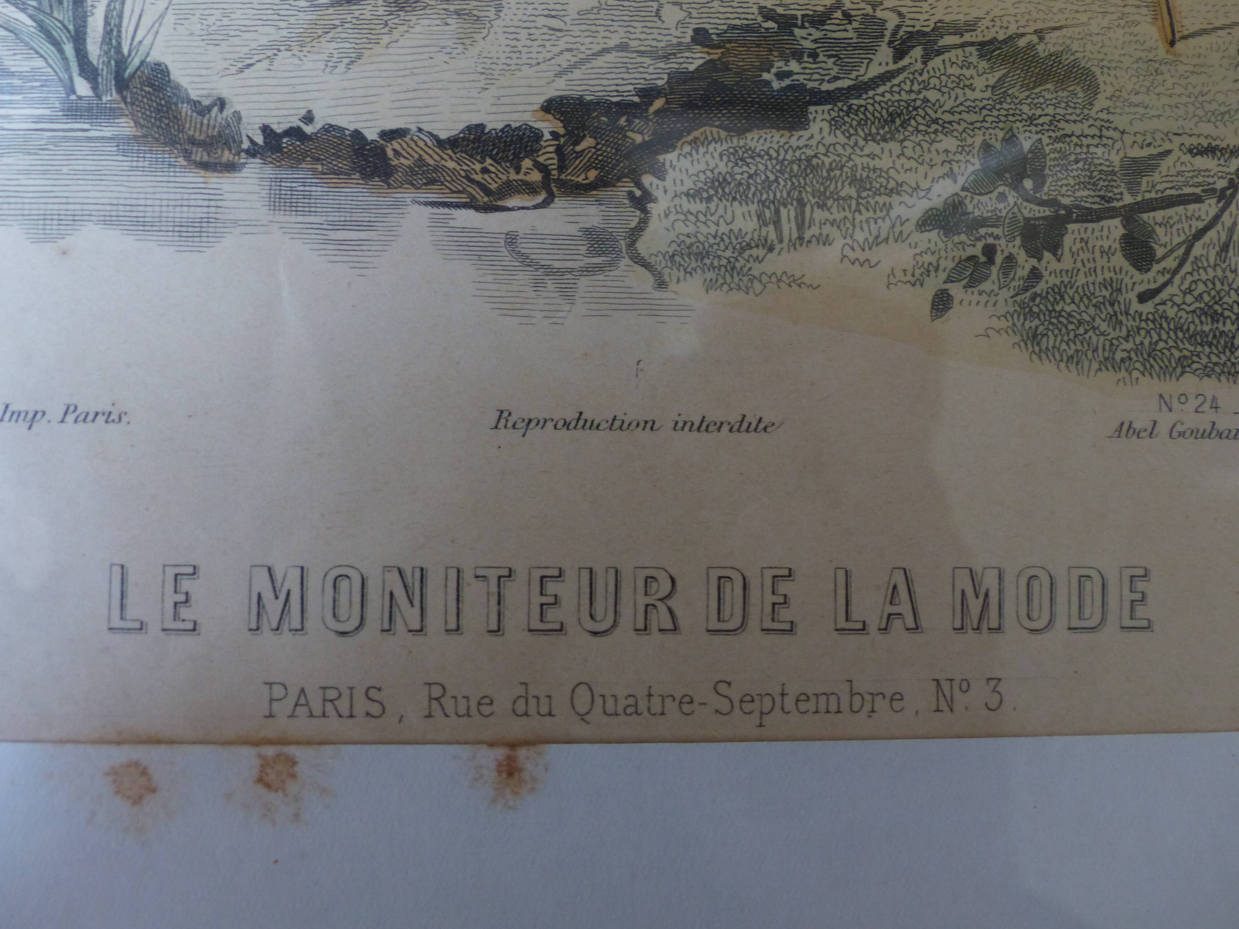 Lithograph of the 19th "the fashion monitor"