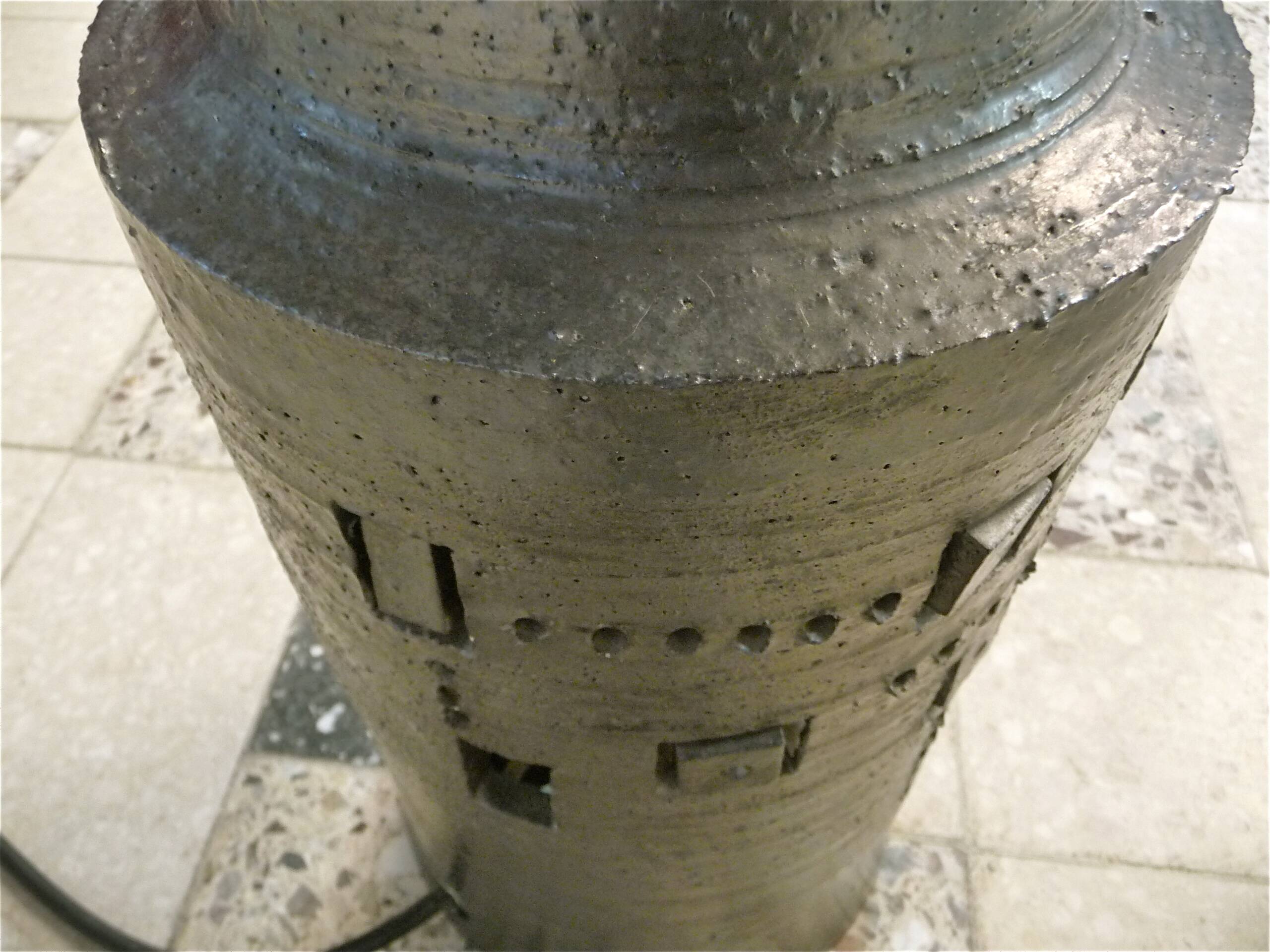 Set of 2 Ceramic Large Floor or Table Lamps by Georges Pelletier for Accolay, France 1960s