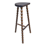 Solid wood tripod stool