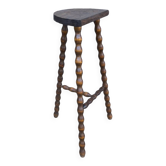 Solid wood tripod stool