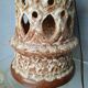 Large foot of openwork ceramic lamp ep 1960