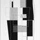 Black and White Abstract Art Mural – Modern Geometric Illustration