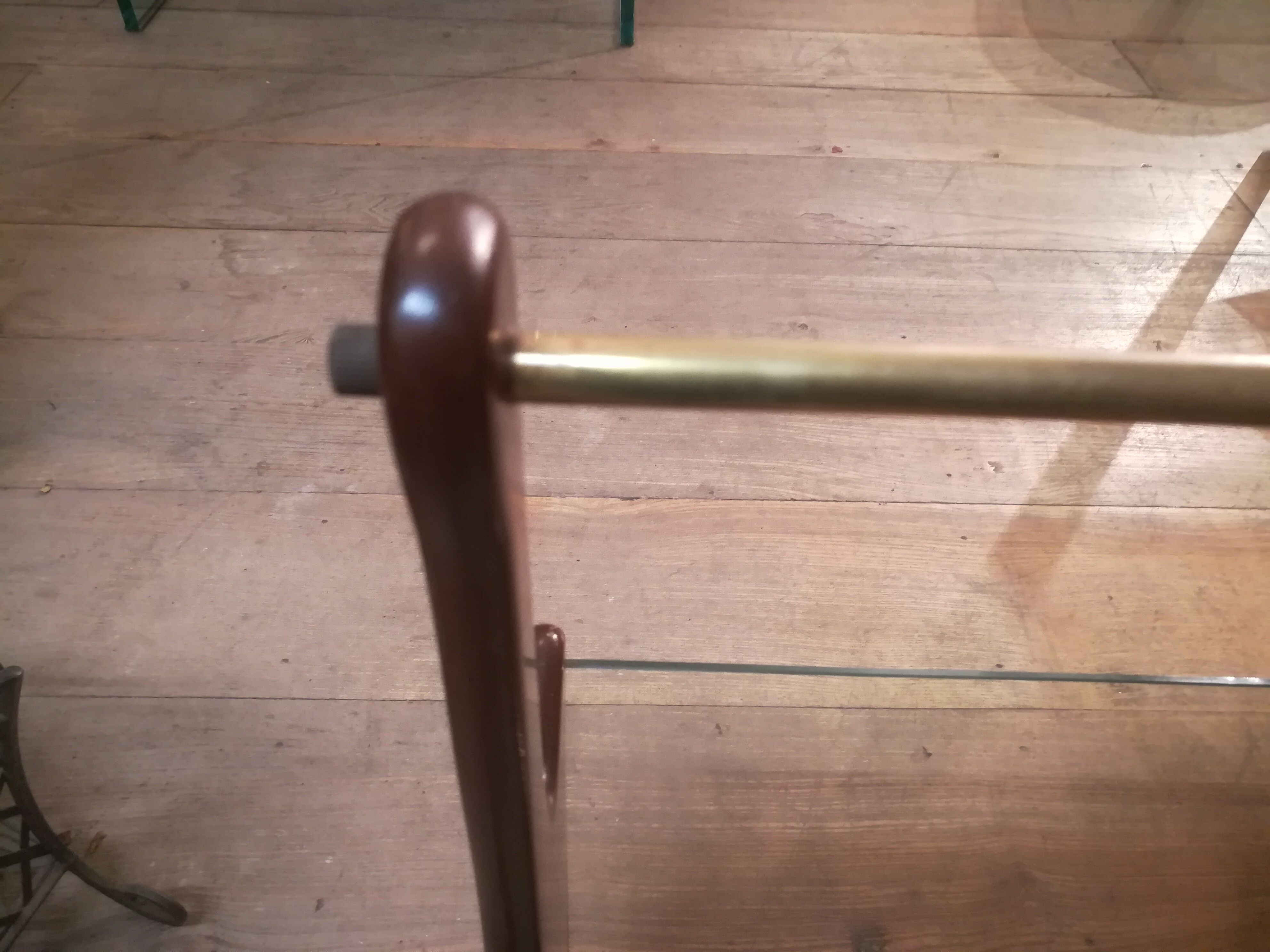 Teak and brass magazine holders