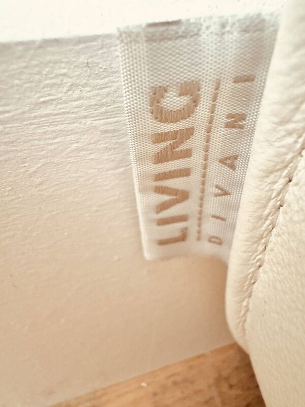 Canapé Living Divani Extrasoft en cuir blanc , état neuf