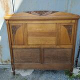 1930s oak headboard