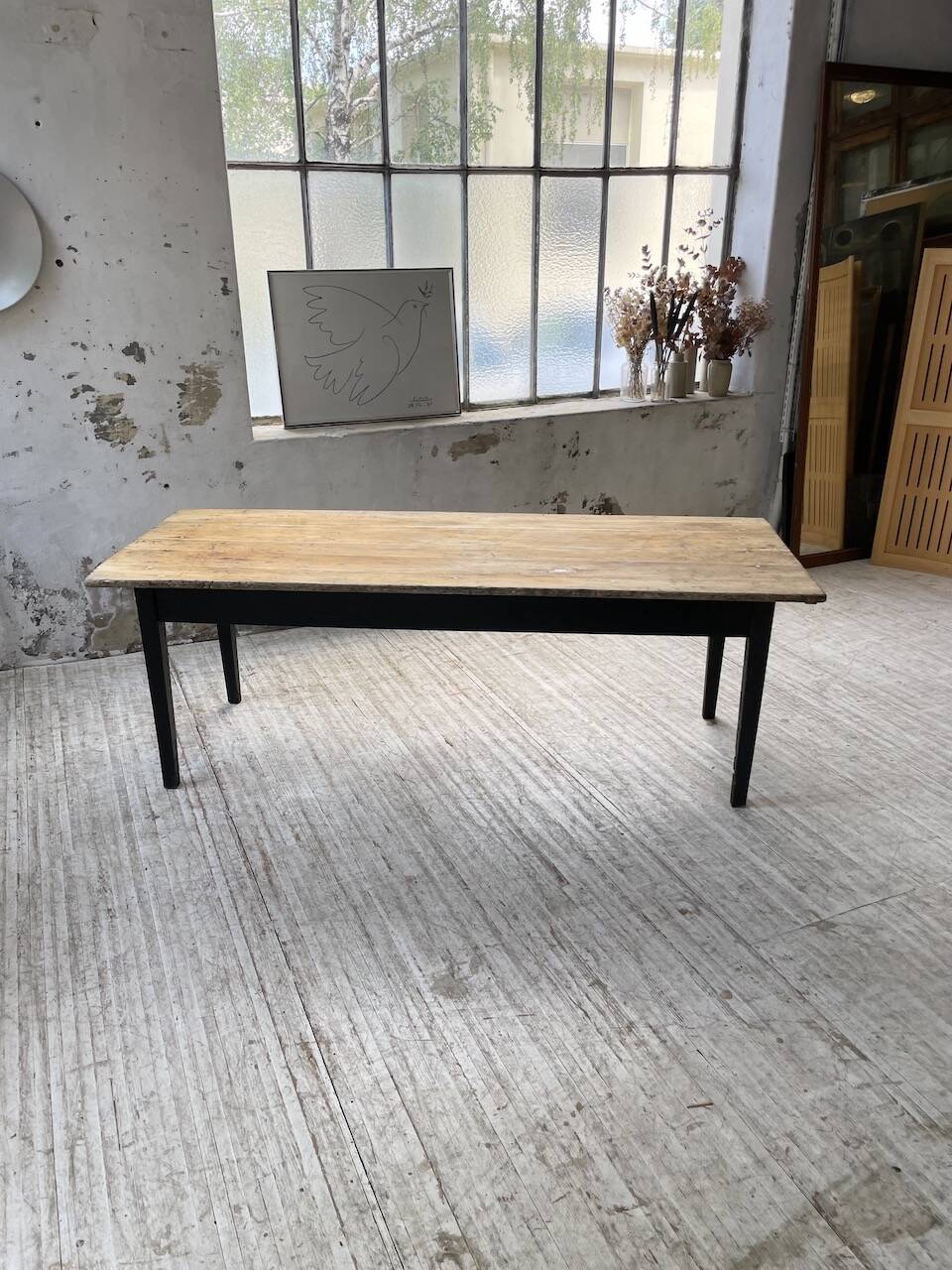 2m pine and oak farmhouse table