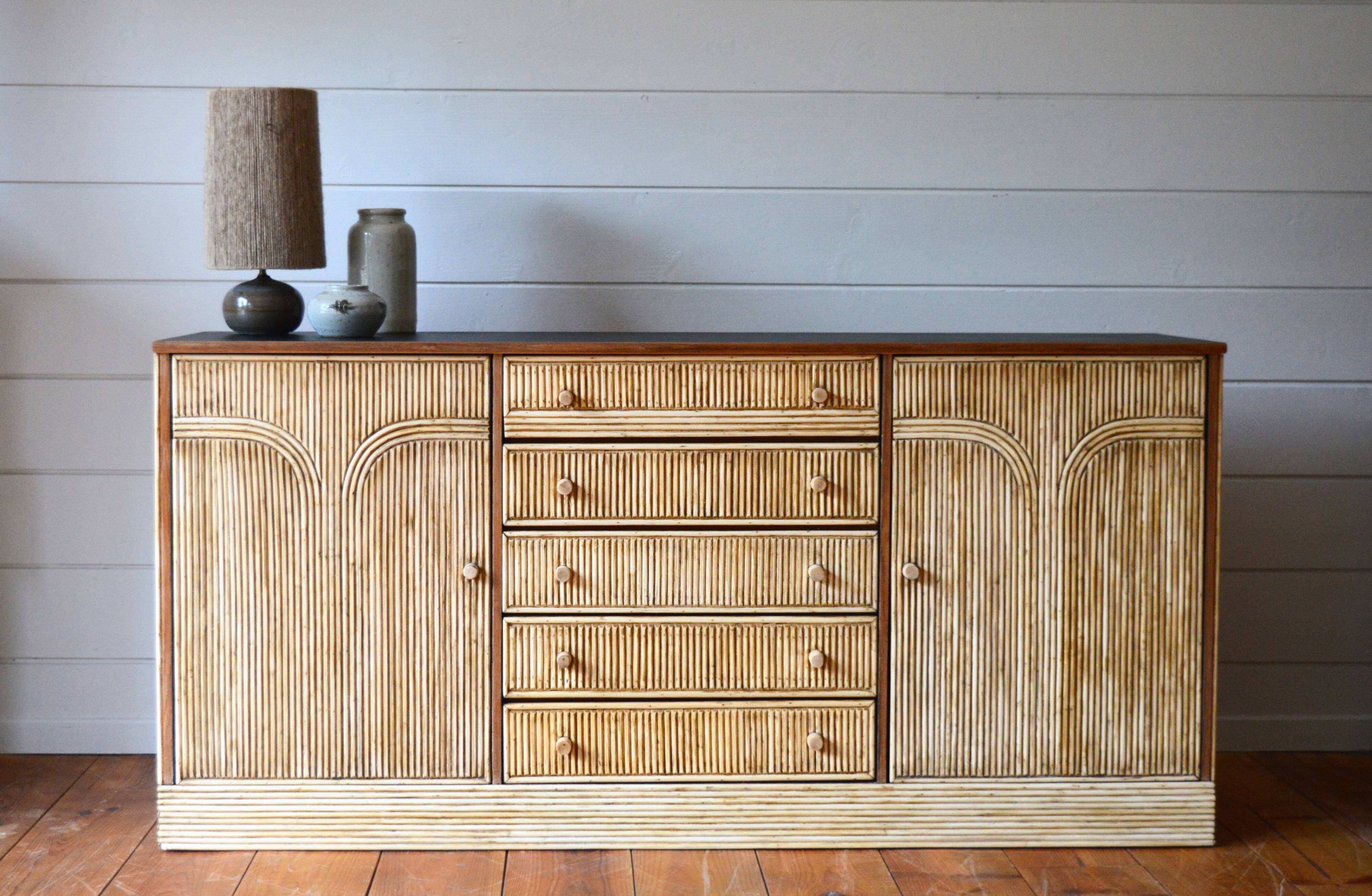 Rattan sideboard
