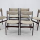 1960s danish palisander dining chairs, set of 6
