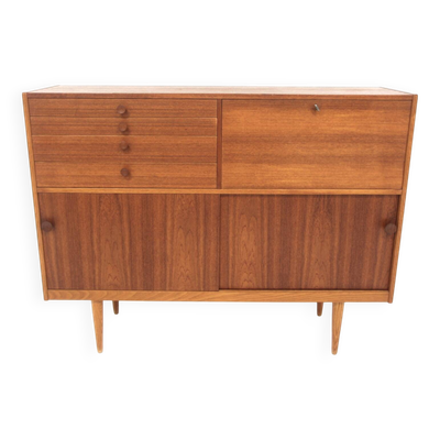 Enfilade scandinave en teck, Hugo Troeds, Bjärnum Suède, 1960