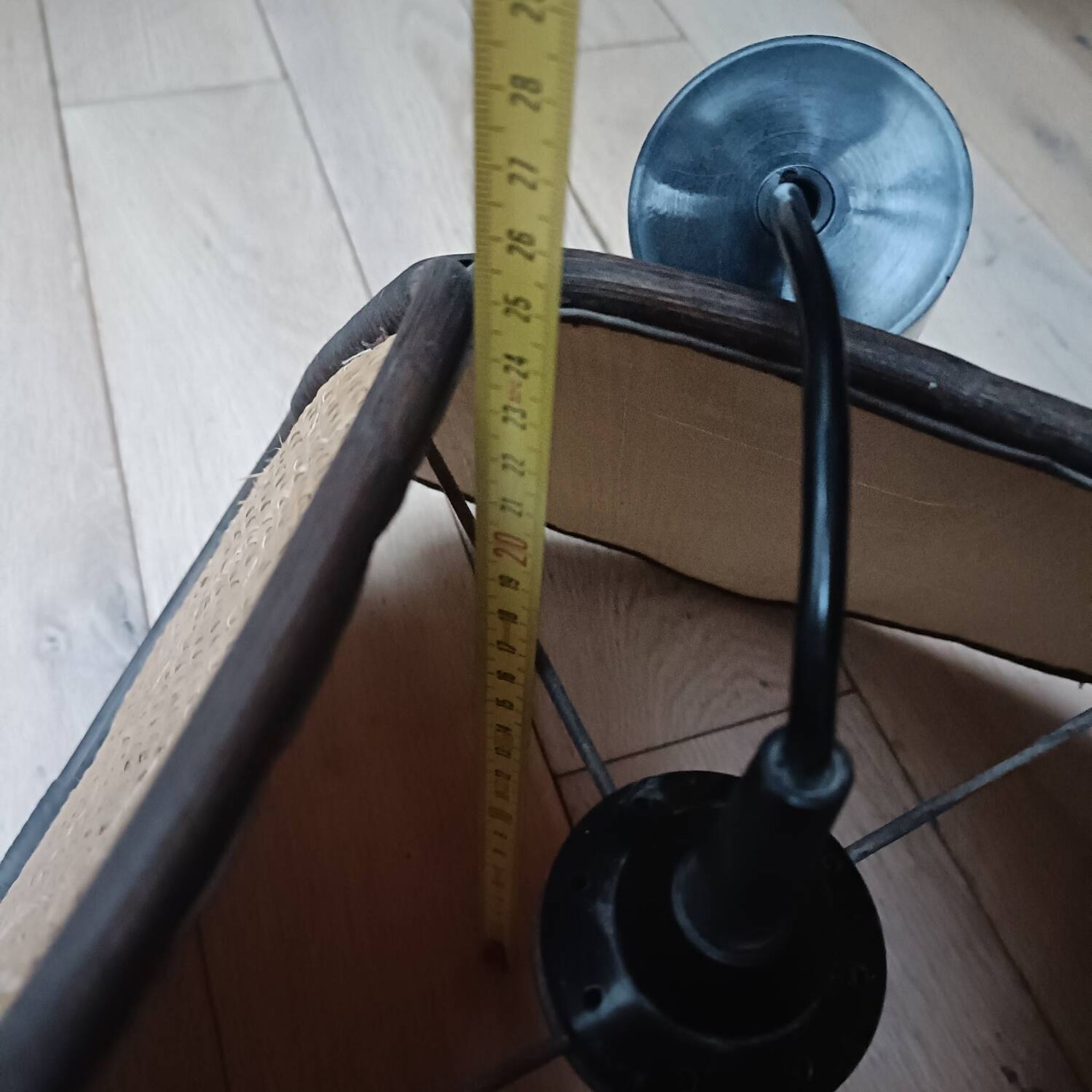 Suspension, lustre rotin osier vintage