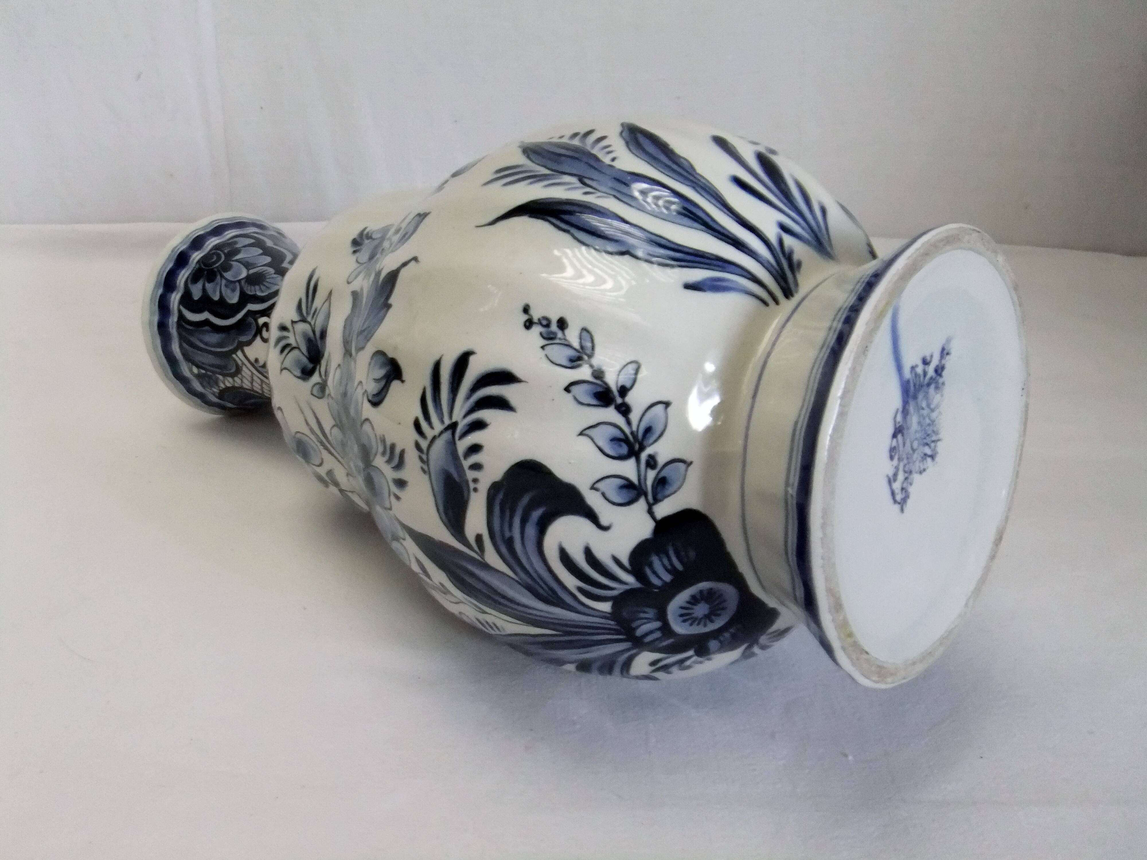 Vintage Delfia ceramic vase 36 cm