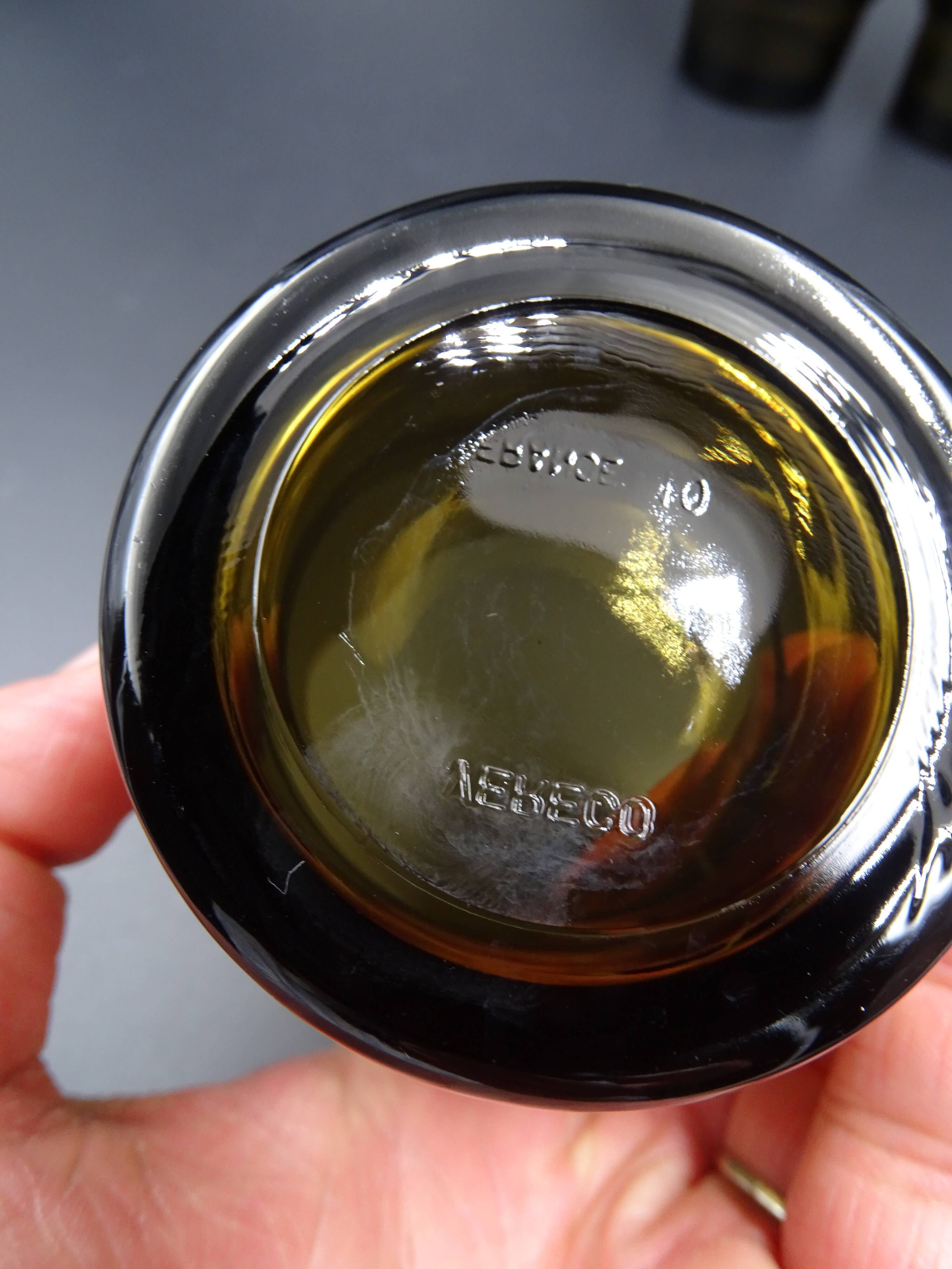 Set of 6 smoked glasses of the brand vereco - around 1970