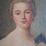 Portrait of Madame de Pompadour as Diana after Nattier painting HST