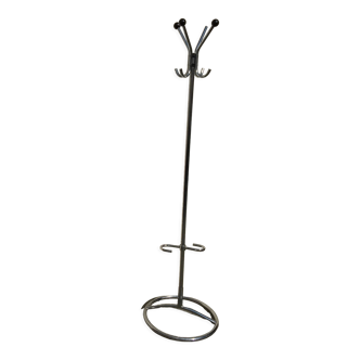 Vintage kovona tubular steel coat rack stand hanger 40s chrome