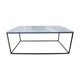 Square coffee table in white carrara marble 90x90