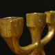 Brutalist bronze chandelier