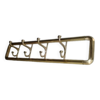 Art-Deco Vintage brass coat rack, France, 1940s 50s