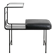 Black French Mid CenturyConsole Bench Table by Mathieu Matégot , 1950s