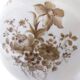 Ivory Ceramic Vase with Brown Floral Details by Rosenthal, Italy