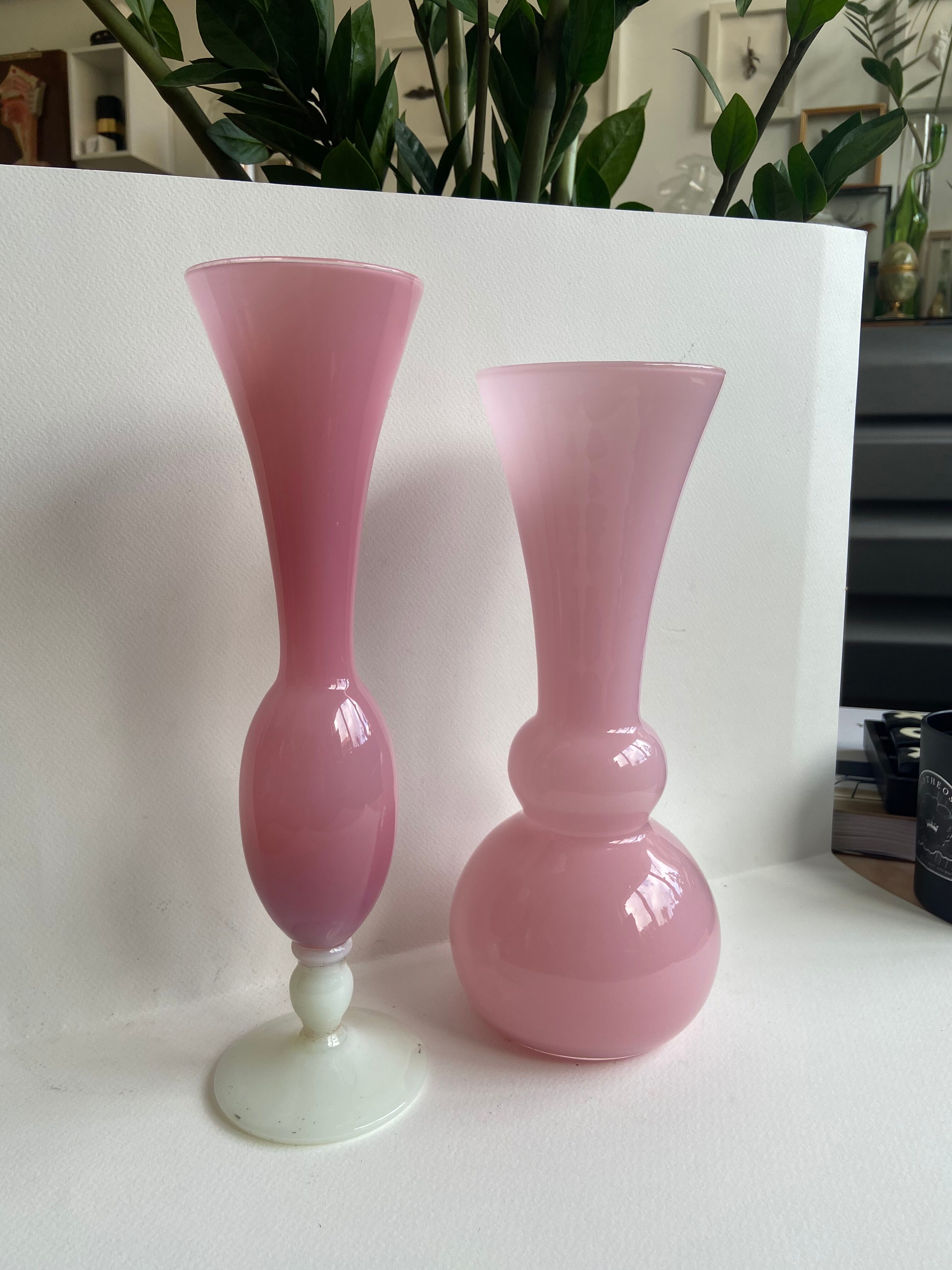 Pair of opalin vases
