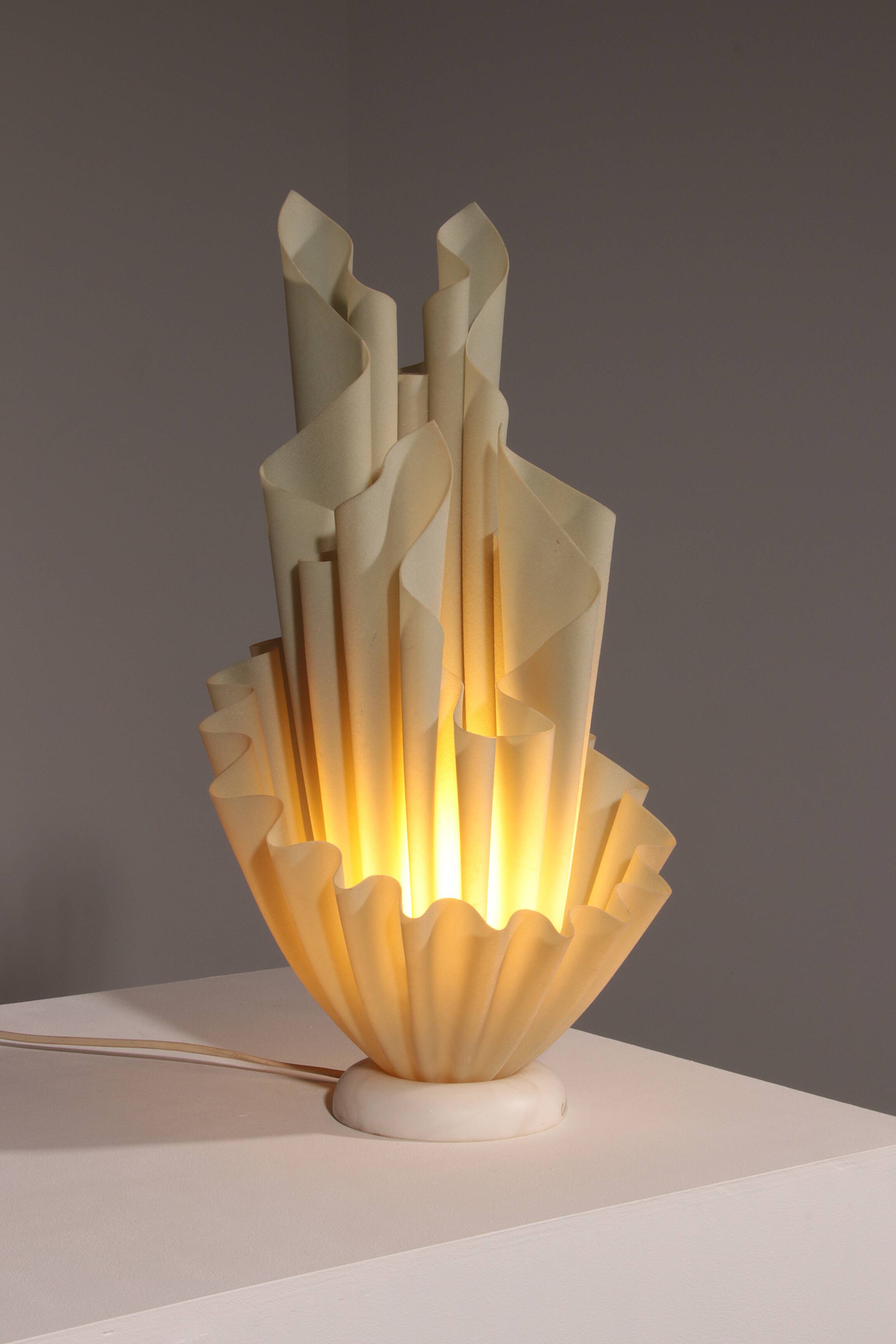 Georgia Jacob "Corolle" Table Lamp – Sculptural Light Art, France 1970s
