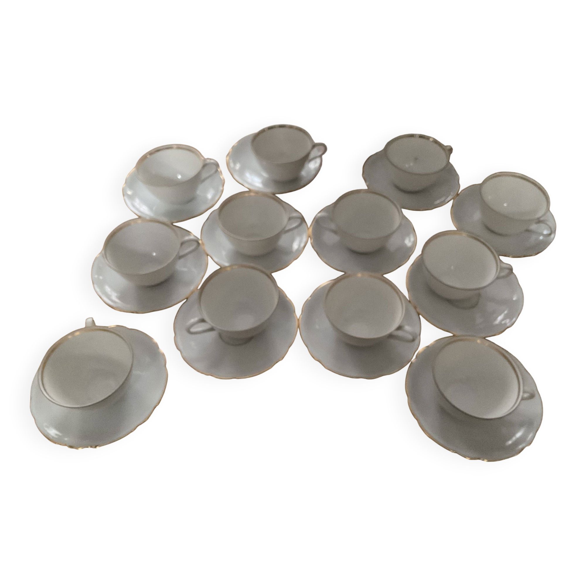 Set of 12 vintage coffee cups and saucers Seltmann Weiden "Pet"