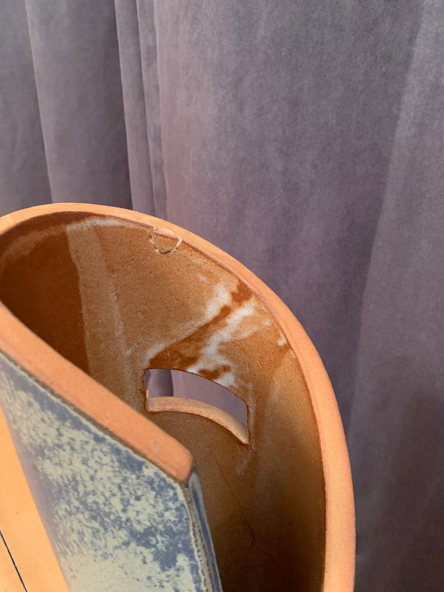 Large , ceramic , floor vase .