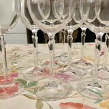 Crystal wine glasses (bud-shaped foot)