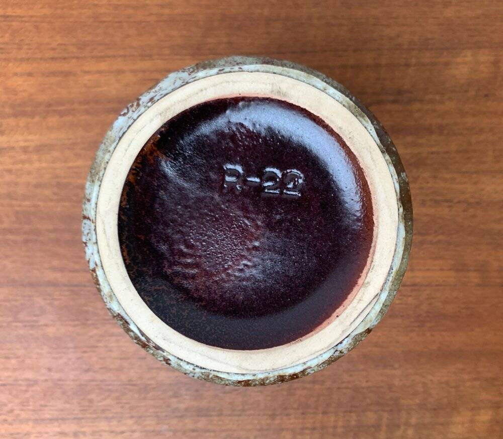 Brutalist Fat Lava Vase in Ceramic by Ruscha, West Germany, 1960s